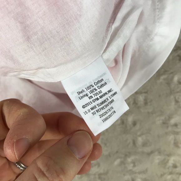 Janie and Jack Baby Girl Summer Top Coral White Colorblock Size 3-6 Months - Picture 4 of 5